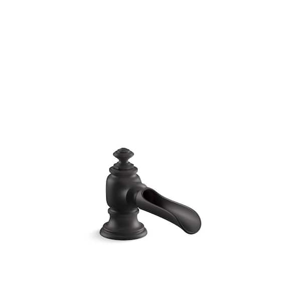 KOHLER Artifacts With Flume Design Widespread Bathroom Sink Spout in Matte Black