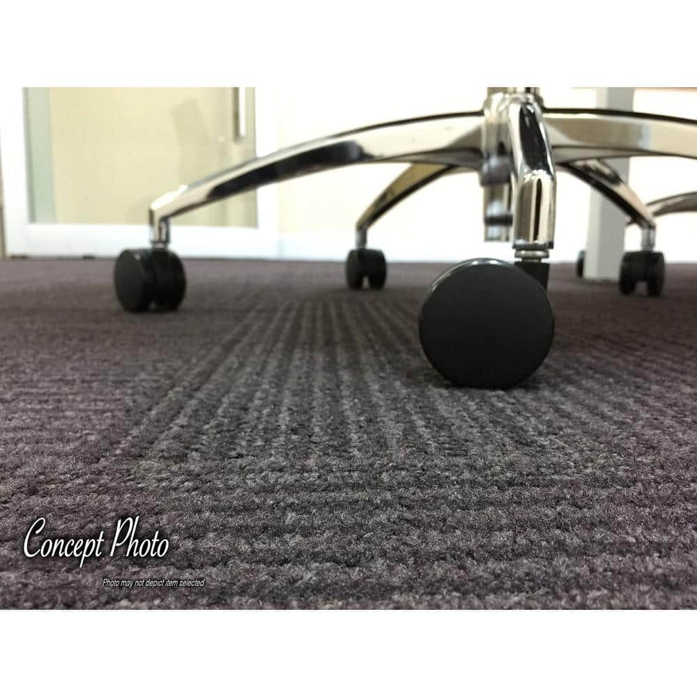2-Inch Black Rubber Twin Wheel Swivel Brake Casters with Stem