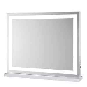 Hollywood Bathroom Vanity Makeup Mirror LED Lights 23 x 19 Rectangle Table Top Wall Mounted Mirror 1x10x Magnification