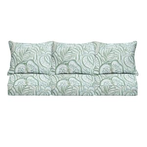 22.5 in. x 22.5 In. D Seating Indoor/Outdoor Couch Pillow and Cushion Set in Sunbrella Sensibility Spring