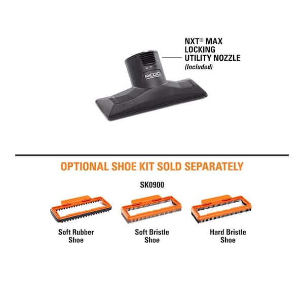 RIDGID - 2-1/2 in. NXT Max Locking Utility Nozzle Accessory Shop Vacuum Attachment for RIDGID NXT Wet Dry Vacs Hoses and Wands