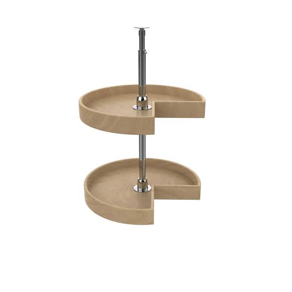 Rev-A-Shelf 18 in. Natural Wood Kidney Lazy Susans 2-Shelf