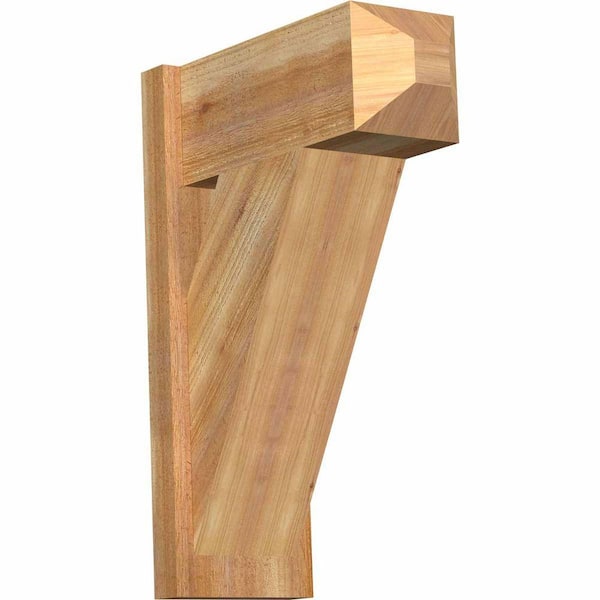 Ekena Millwork 8 in. x 26 in. x 18 in. Western Red Cedar Traditional Craftsman Rough Sawn Outlooker