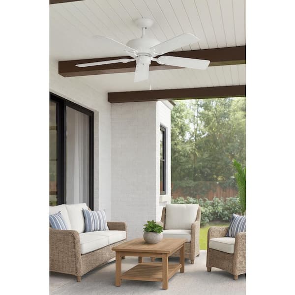 Oasis 52 in. Indoor/Outdoor Appliance White Ceiling Fan Pull Chain