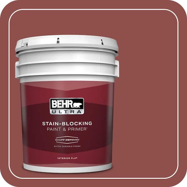 BEHR ULTRA 5 gal. #S140-6 Moroccan Ruby Extra Durable Flat Interior Paint & Primer