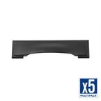 Dover 3 in. (76 mm), 3-3/4 in. (96 mm) & 5-1/16 in. (128 mm) Matte Black Cup Drawer Pull (5-Pack)