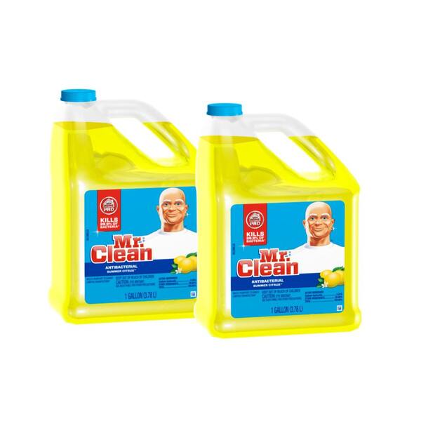 Mr. Clean 128 oz. Summer Citrus Scent Multi-Surfaces Antibacterial All-Purpose Cleaner (2-Pack)
