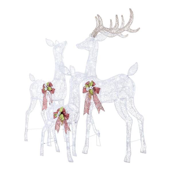 Light Up Outdoor Reindeer Family Outdoor Lighting Ideas