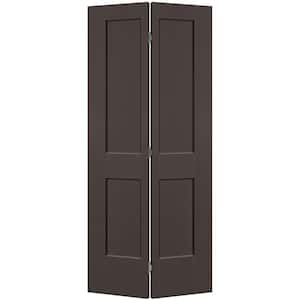 36 in. x 80 in. 2-Panel Logan Hollow Core Willow Wood Molded Composite Bi-Fold Door