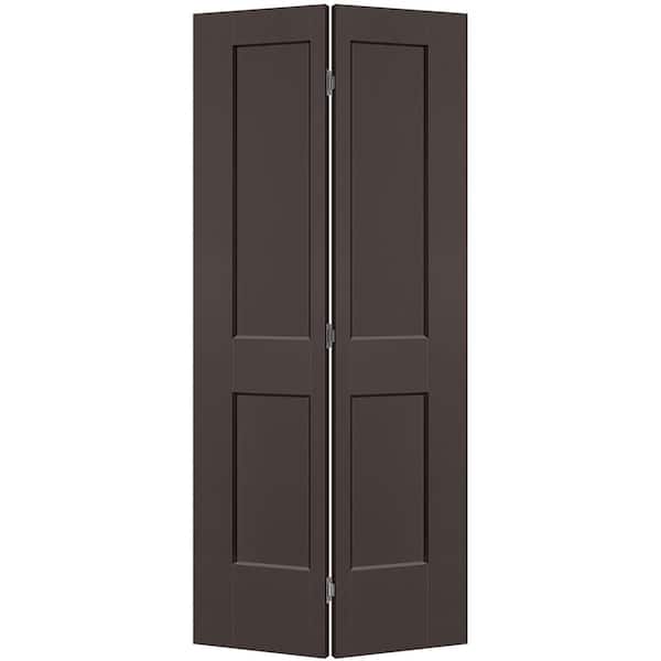 Masonite 36 in. x 80 in. 2-Panel Logan Hollow Core Willow Wood Molded Composite Bi-Fold Door
