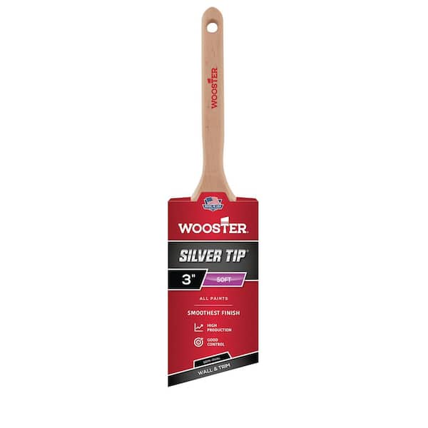 Wooster 3 in. Silver Tip Polyester Semi Oval Angle Sash Brush