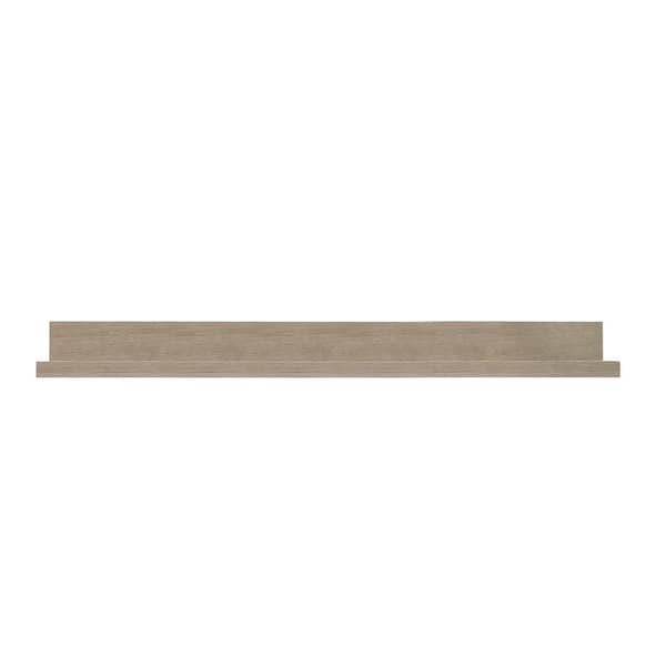 inPlace 35.4 in. W x 4.5 in. D x 3.5 in. H Light Gray Driftwood Picture Ledge