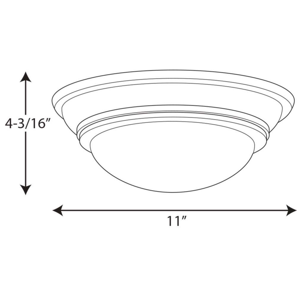 Brushed Nickel LED Flush Mount Light with Etched Glass Bowl