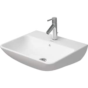 ME by Starck 7.13 in. Wall-Mounted Rectangular Bathroom Sink in White