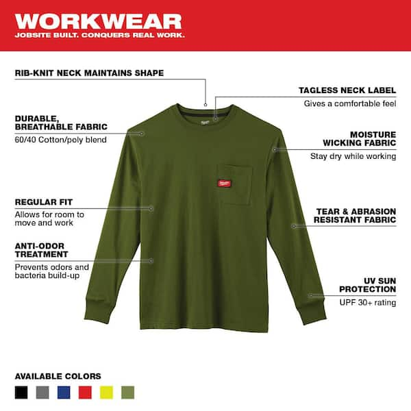 MILWAUKEE Heavy Duty T-Shirt - Long Sleeve Logo – The Power Tool Store