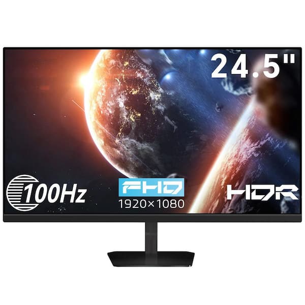 24.5in. IPS Computer Monitor, FHD 100Hz Gaming Monitor, Eye Care, Adaptive-Sync, Low Blue Light, HDR,VESA Mount,HDMI VGA