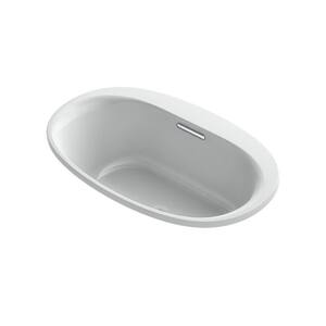 Underscore 60 in. Acrylic Oval Drop-in Non-Whirlpool VibrAcoustic Bathtub in Ice Grey