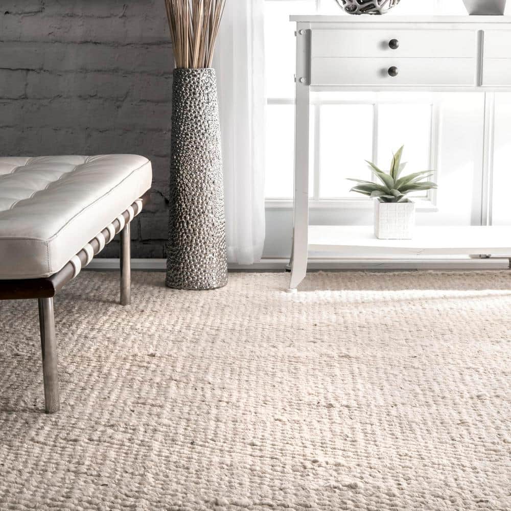 Organico 8' x 10' Ivory Handcrafted Jute Area Rug