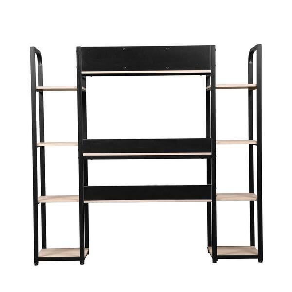 Utopia 4niture Jacel 62 in. Oak Work Station with Storage and Shelves