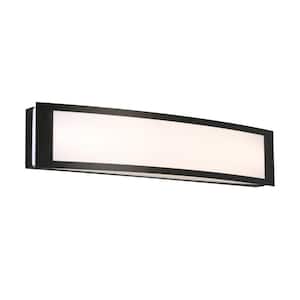 Woodbury 24.5 in. Matte Black LED Vanity Light Bar