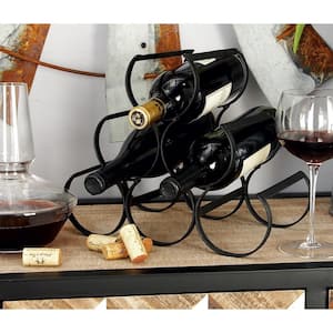 6- Bottle Black Wine Rack