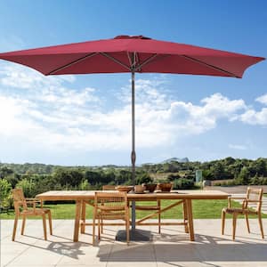 Enhance Your Outdoor Oasis with Chili Red 6x9 ft. Rectangular Patio Umbrella - Stylish, Durable, and Sun-Protective