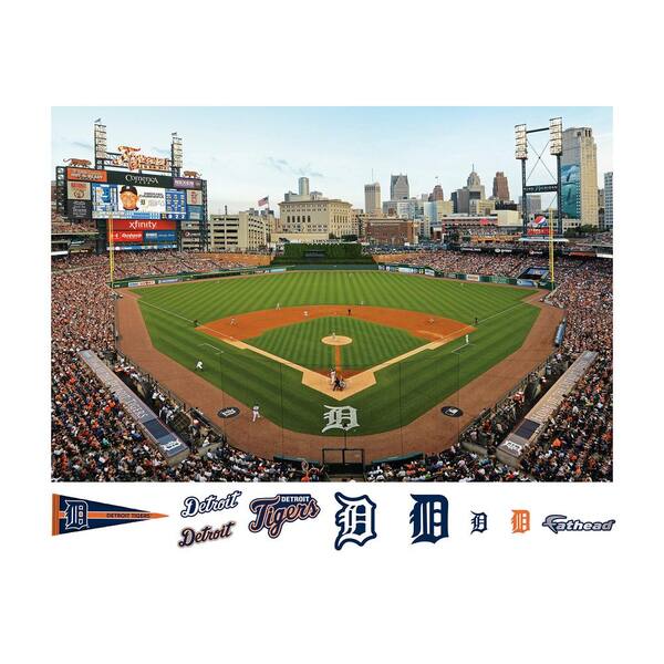 Fathead 48 in. H x 72 in. W Behind Home Plate At Comerica Park Wall Mural
