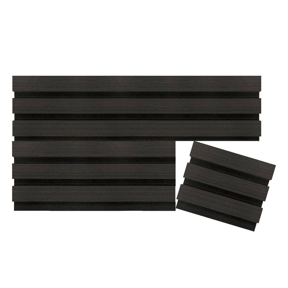 ARK DESIGN 4.6 in. x 4.7 in. x 0.875 in. Black Iron Style Square Edge MDF Decorative Acoustic Wall Panel (Sample/0.15 sq. ft.)
