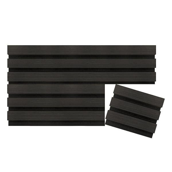 4.6 in. x 4.7 in. x 0.875 in. Black Iron Style Square Edge MDF Decorative Acoustic Wall Panel (Sample/0.15 sq. ft.)