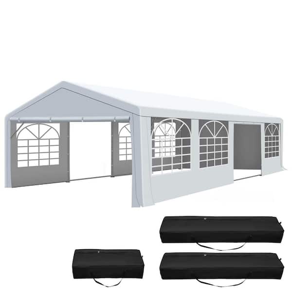 20 ft. x 30 ft. Outdoor Party Tent, Heavy Duty Patio Event Tent Gazebo Canopy with 4 Sandbags and 2 Storage Bags