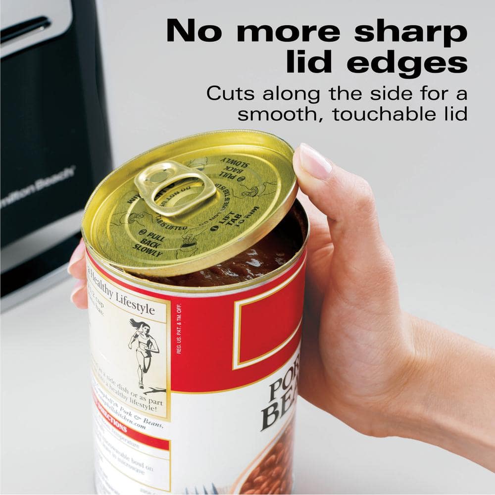Hamilton Beach Black and Chrome Electric Can Opener