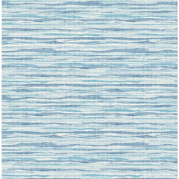 Seabrook Designs Summer Surf Skye Wave Stringcloth Paper Unpasted Wallpaper Roll 56 sq. ft.