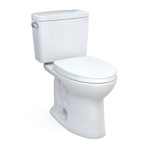 Toto Drake Ada Compliant 2 Piece 1 6 Gpf Single Flush Elongated Toilet In Cotton White Seat Not Included Cst744sl 01 The Home Depot