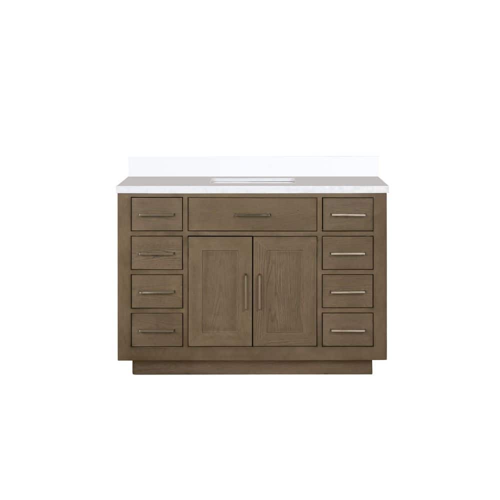 Condor 48 in. W x 22 in. D Grey Oak Single Bath Vanity with Cultured Marble Top price history on PriceWatchPro