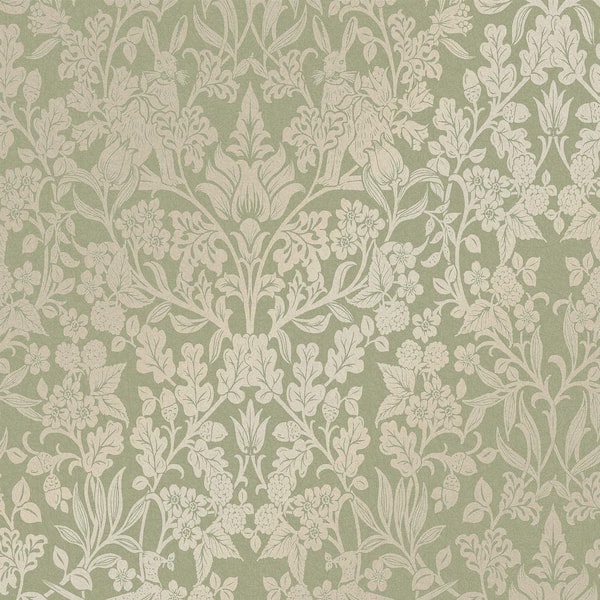 Graham & Brown Hartley Damask Sage Wallpaper