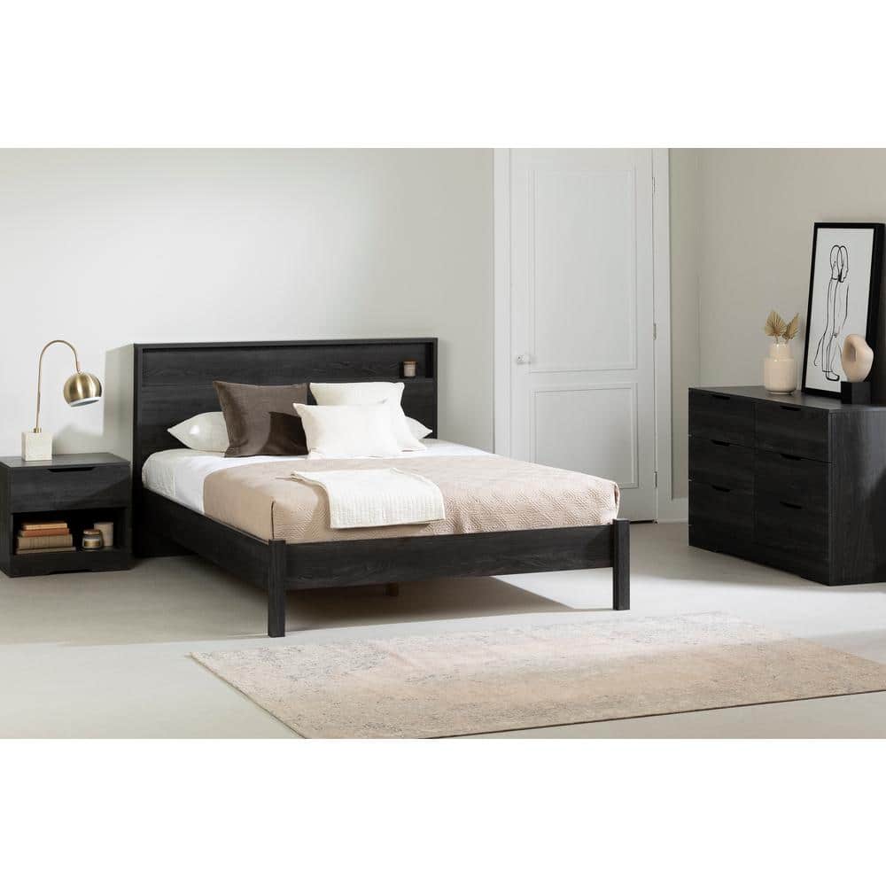 Gray Oak Double Dresser with Soft Close Drawers
