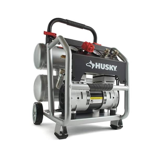 Husky 4.5 Gal. Portable Electric-Powered Silent Air Compressor 3320445 -  The Home Depot