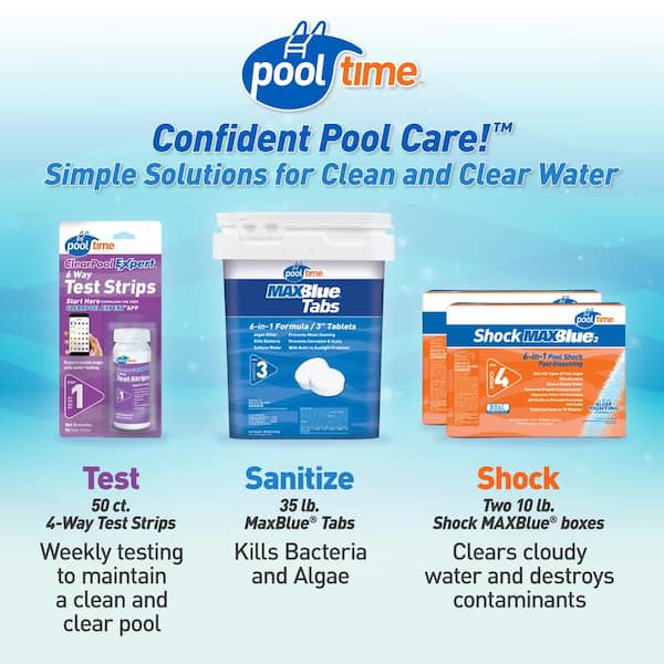 Pool Time 67035PTM 4 item count MAXBlue Large Pool Bundle Pool Chlorinating - 2