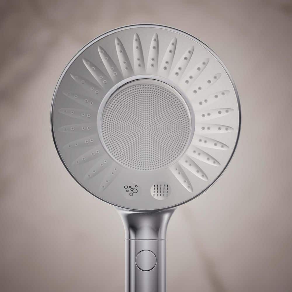 Polished Chrome Handheld Two-Function Showerhead with Cleansing Device