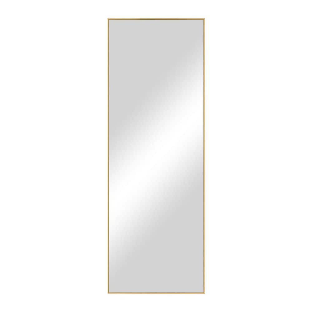 22 in. W x 65 in. H Rectangle Gold Frame Full Length Mirror D ...