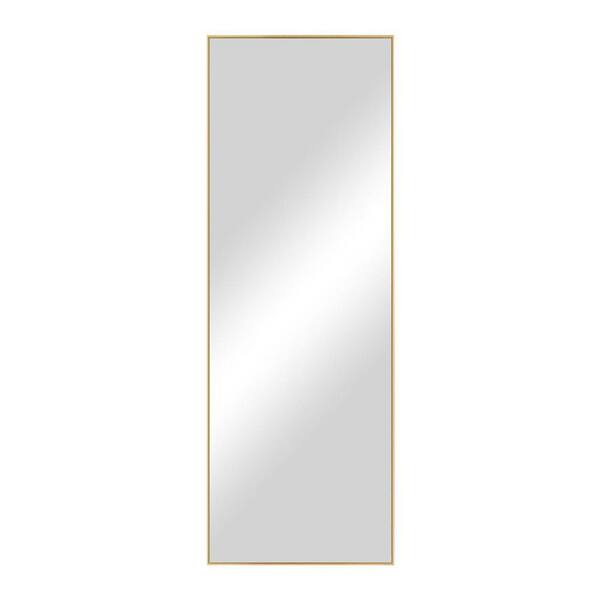 22 in. W x 65 in. H Rectangle Gold Frame Full Length Mirror D