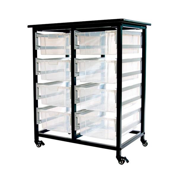 Luxor 38 H 16-Drawer Mobile Small Plastic Storage Unit with Bins