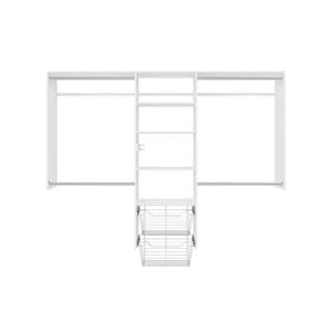 48 in. W - 96 in. W White Entryway Wood Closet System