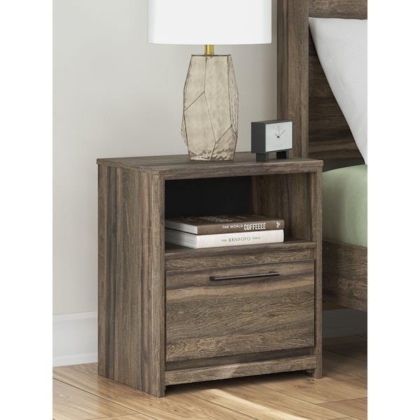 Jusika Brown 1 Drawer 20.91 in. W Nightstand
