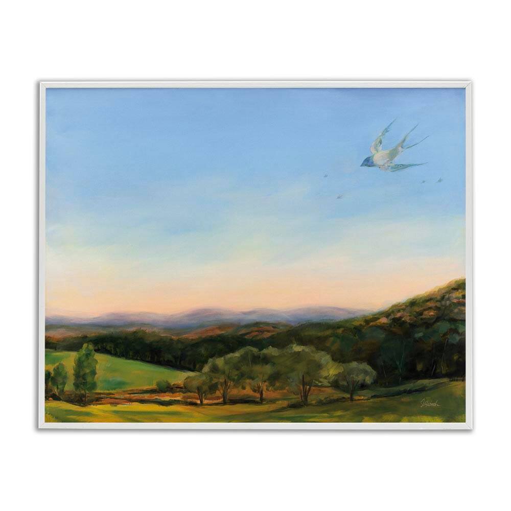 Bird Over Fable Farm by Sue Schlabach White Framed Nature Giclee Art Print 16 in. x 20 in. price history on PriceWatchPro