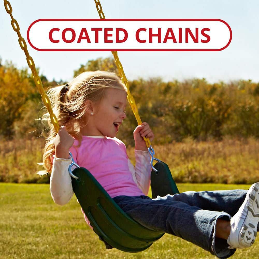 Knightsbridge Deluxe Wooden Backyard Swing Set with Slides and Swings