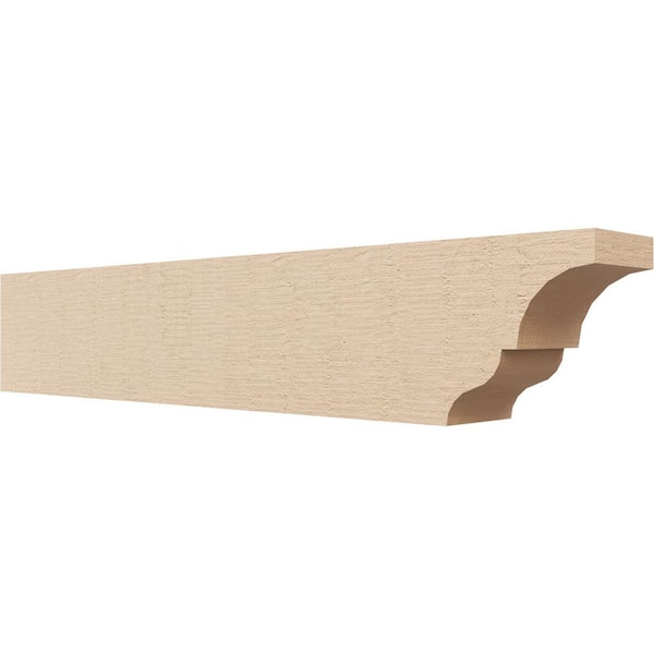 Ekena Millwork 4-in. x 6-in. x 32-in. Asheboro Woodgrain, Primed Tan Timberthane Polyurethane Rafter Tail Brace