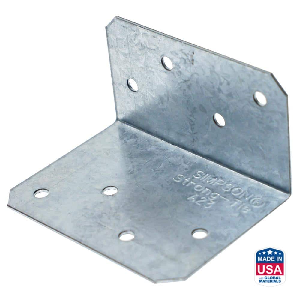 Simpson Strong-Tie 2 in. x 1-1/2 in. x 2-3/4 in. ZMAX Galvanized Angle A23Z  - The Home Depot