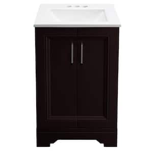 Willowridge 18.5 in. W Bath Vanity in Carob with Cultured Marble Vanity Top in White with White Sink