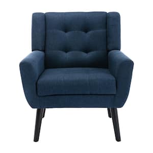 Lifestyle solutions lillith mid century discount modern chair in navy blue